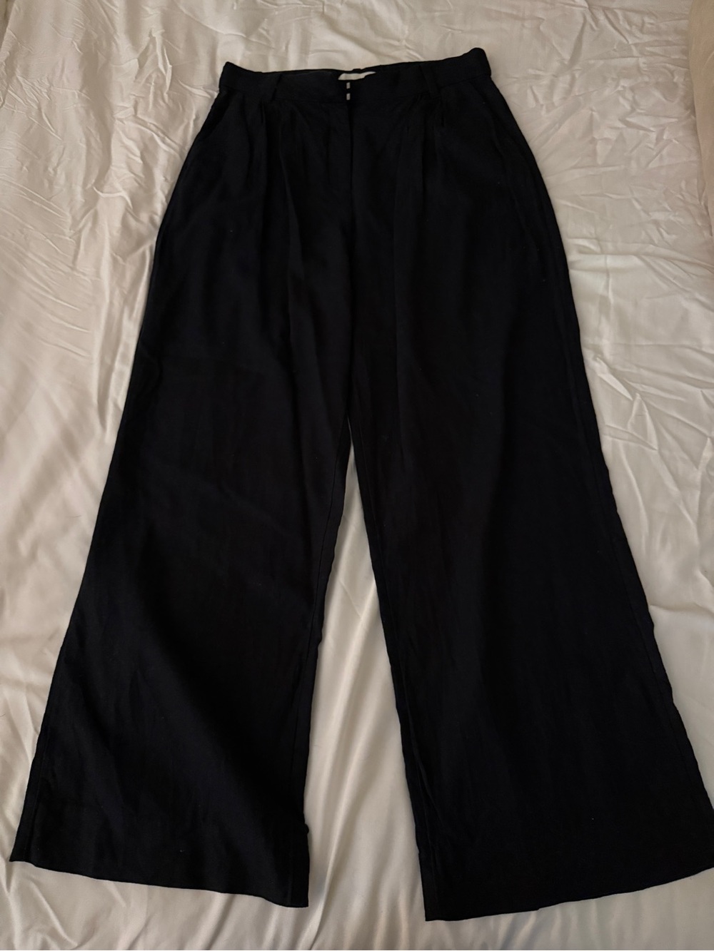 Abercrombie & Fitch Black Wide-Leg Trousers